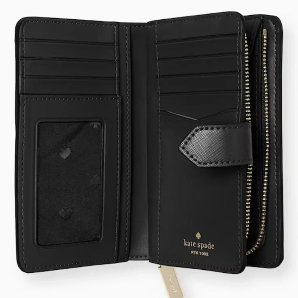 Kate Spade Leila Medium Compartment Bifold Wallet Black